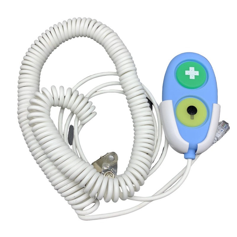 Two Button Nurse Call Pendant with Coil Cable