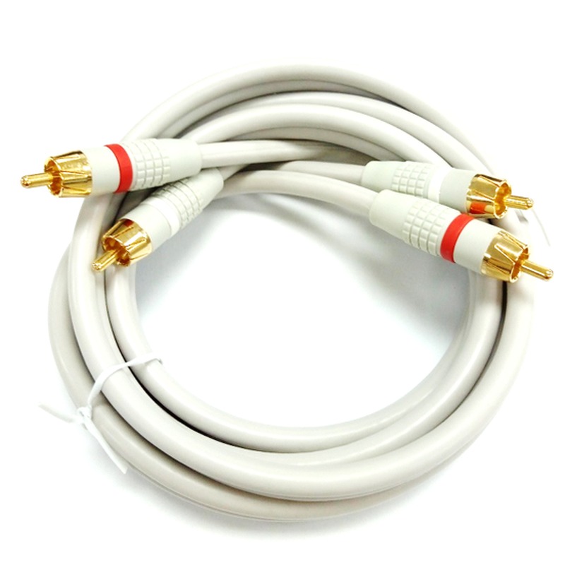 2-Male to 2-Male RCA Audio Stereo Subwoofer Cable