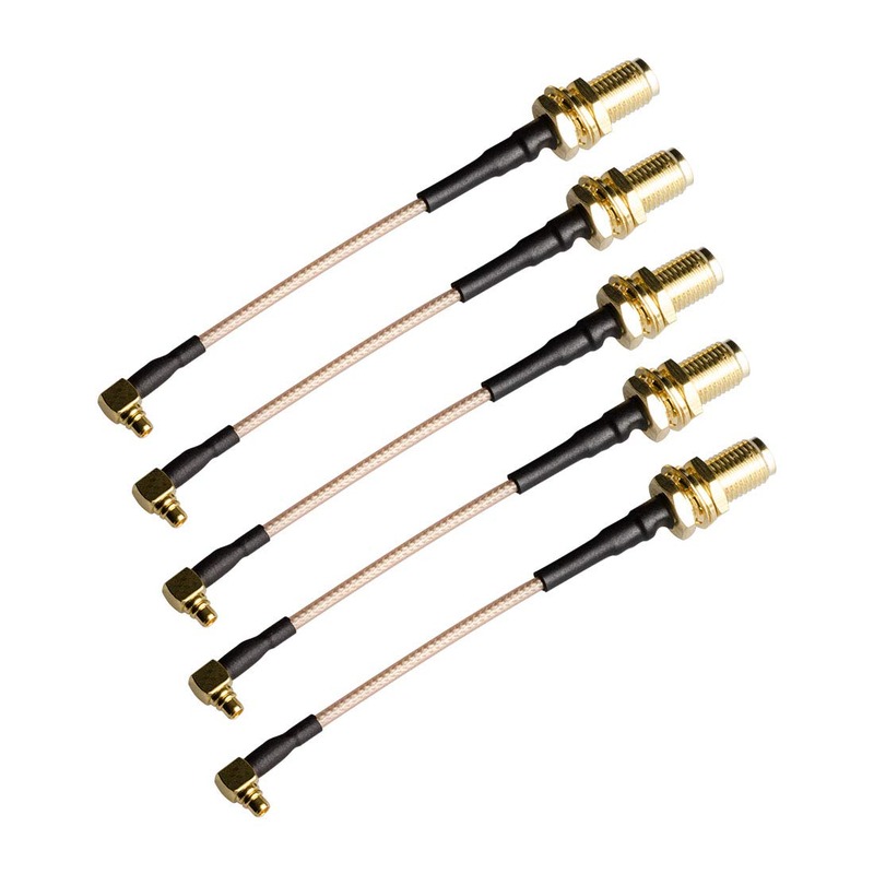 RF RG316 Pigtail SMA Female Antenna Connector to Right Angle MMCX Male Coaxial C