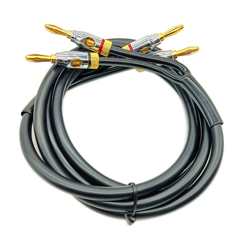 Speaker Cable Wire with Gold-Plated Banana Tip Plugs