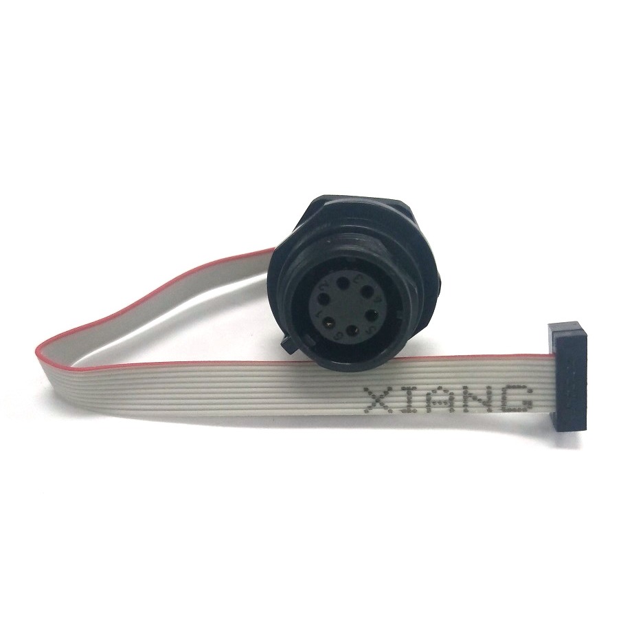 M14 6 Pin Female Panel Mount Waterproof Cable
